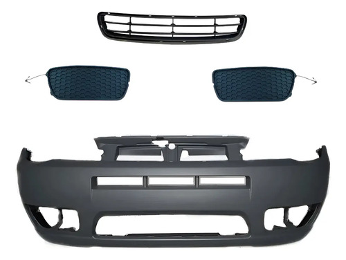 Kit Paragolpe Fiat Siena Fire Rejillas Laterales Panal Abeja