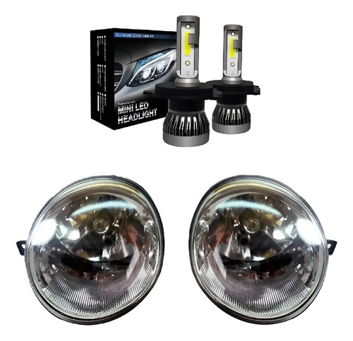 Kit De Semiopticas Chery Qq 2009 Al 2014 Con Kit Led H4