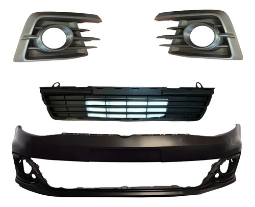 Kit Paragolpe Delantero Vw Gol G7 Con Rejillas Laterales C/a