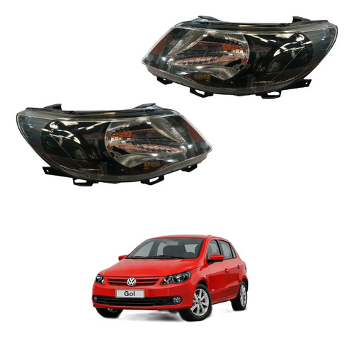 Kit Semiopticas Delanteras Volkswagen Gol G5 09/13 F Negro