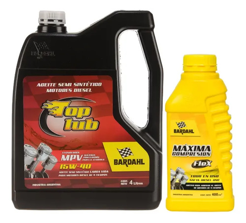 Aceite 15w40 4l + Aditivo Máxima Compresión 400ml Bardahl