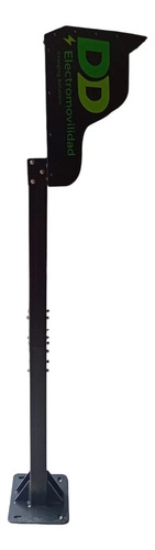 Poste De Montaje Para Cargador Ev Scuta Negro - Imagen 3